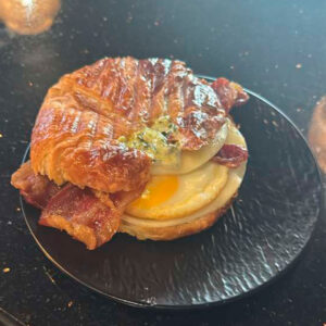 Croissant breakfast